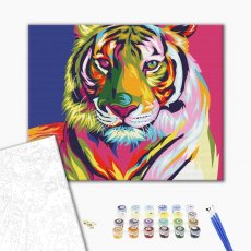 Картина по номерам Тигр в стиле поп арт, Brushme (40х50 см)