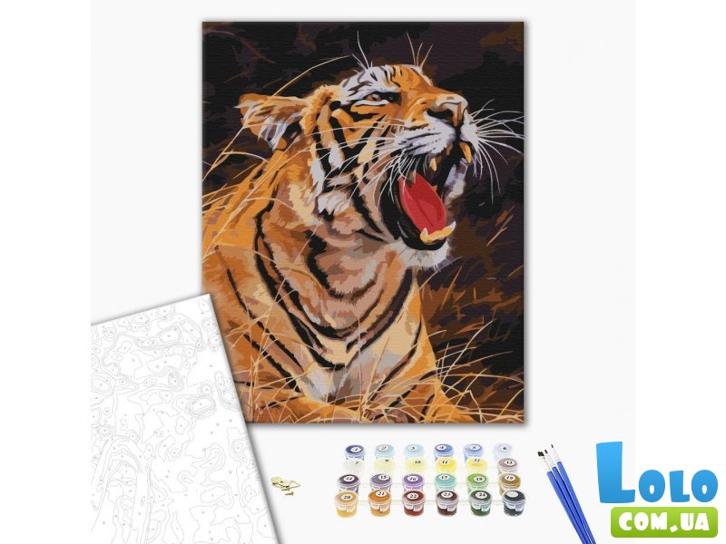 Картина по номерам Рев тигра, Brushme (40х50 см)