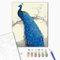 Картина по номерам Голубая пава, Brushme (40х50 см)