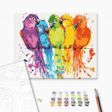 Картина по номерам Разноцветные попугаи, Brushme (40х50 см)