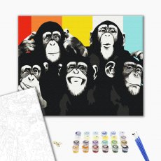 Картина по номерам Портрет шимпанзе, Brushme (40х50 см)