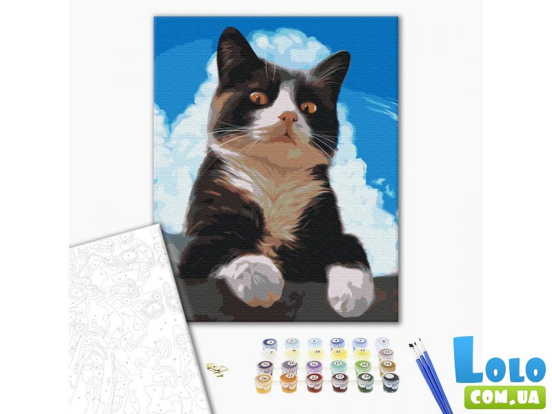Картина по номерам Любознательный котик, Brushme (40х50 см)