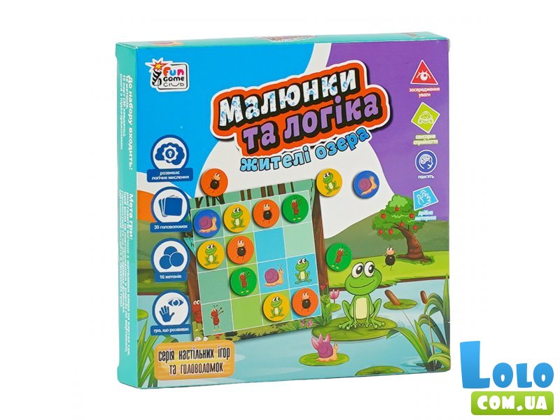 Настольная игра Рисунки и логика Жители озера, Fun Game (укр.)