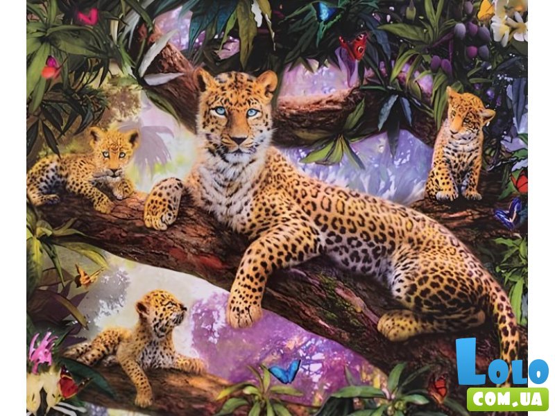 Алмазная мозаика Семейство леопардов, TK Group (40х30 см)