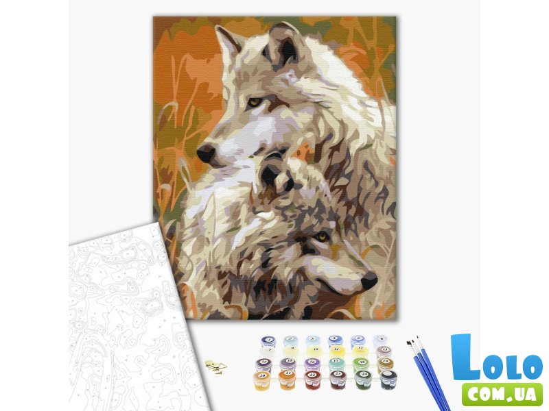 Картина по номерам Пара степных волков, Brushme (40х50 см)