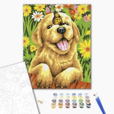 Картина по номерам Радостный щенок, Brushme (40х50 см)