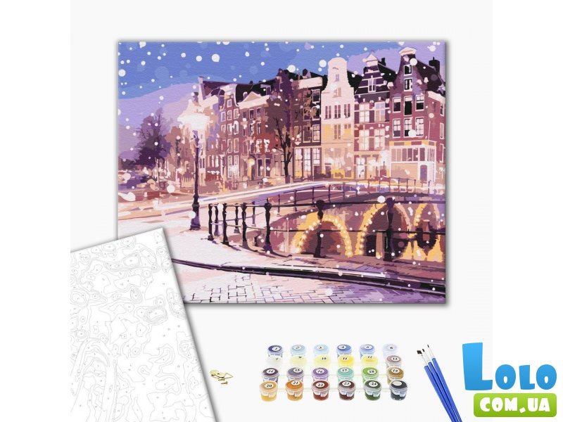 Картина по номерам Сказка зимнего Амстердама, Brushme (40х50 см)