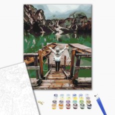 Картина по номерам Путешественница на озере Брайес, Brushme (40х50 см)