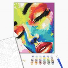 Картина по номерам Женщина в красках, Brushme (40х50 см)
