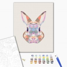 Картина по номерам Кролик в мозаике, Brushme (40х50 см)