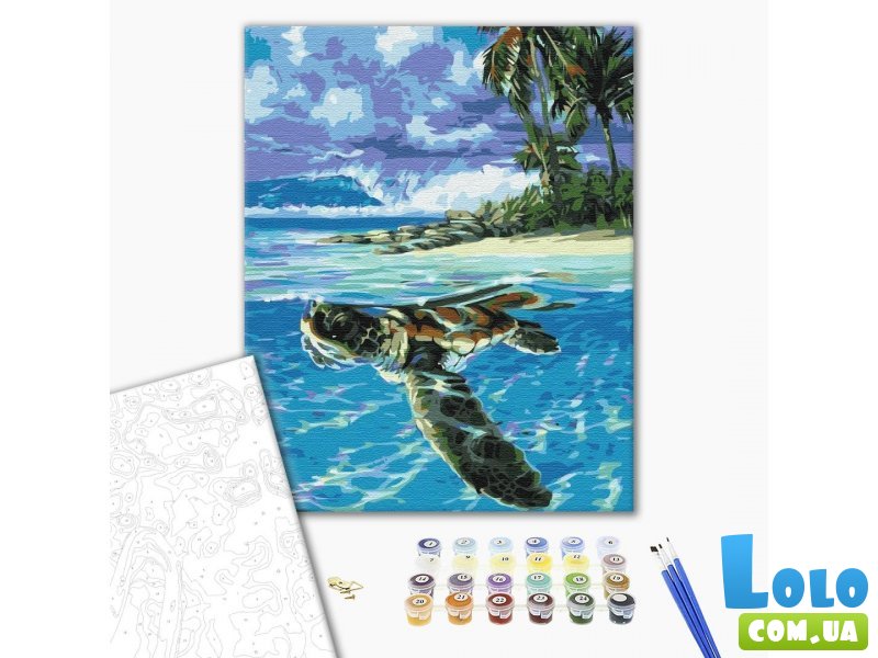Картина по номерам Тропическая черепаха, Brushme (40х50 см)