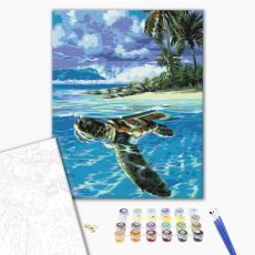 Картина по номерам Тропическая черепаха, Brushme (40х50 см)