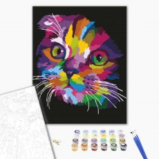 Картина по номерам Радужный котенок, Brushme (40х50 см)
