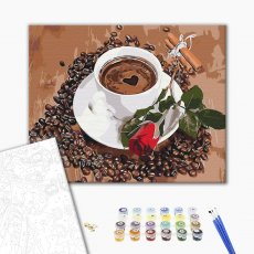 Картина по номерам Кофе с нотками романтики, Brushme (40х50 см)
