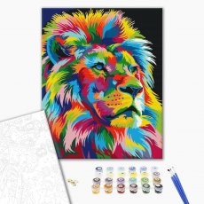 Картина по номерам Радужный царь зверей, Brushme (40х50 см)