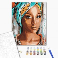 Картина по номерам Портрет африканской женщины, Brushme (40х50 см)