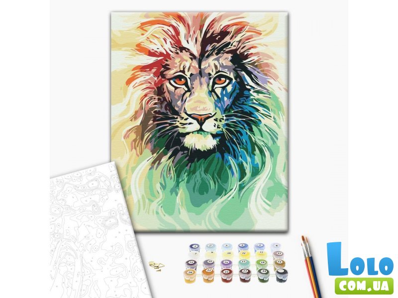Картина по номерам Сияние льва, Brushme (40х50 см)