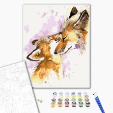 Картина по номерам Любящие лисички, Brushme (40х50 см)