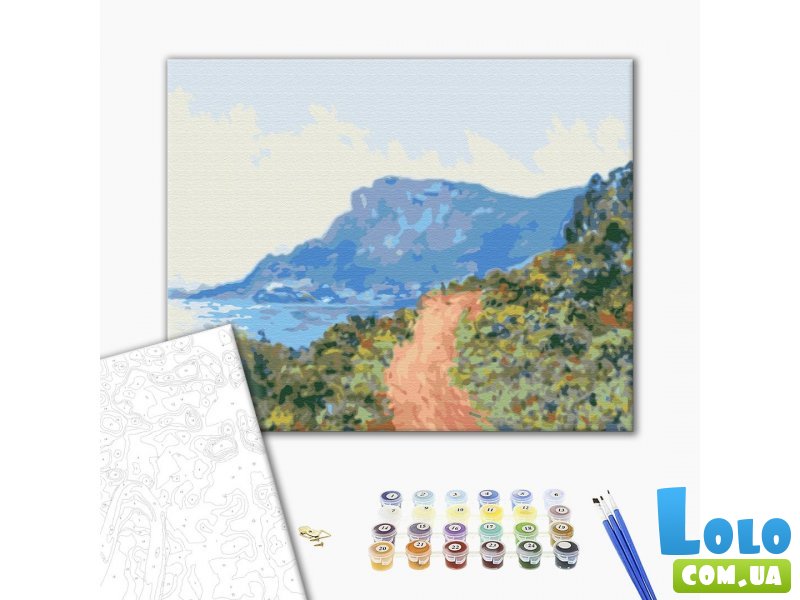 Картина по номерам Горная дорога в Монако. Клод Моне, Brushme (40х50 см)