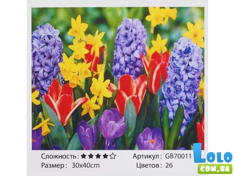 Алмазная мозаика Весенние цветы, TK Group (30х40 см)