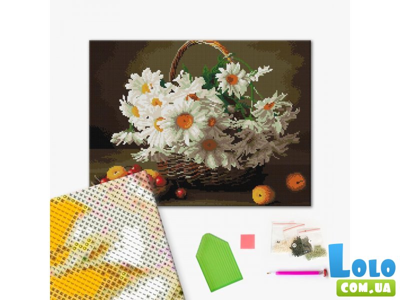 Алмазная мозаика Полевые ромашки, Brushme (40х50 см)