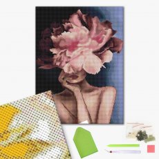 Алмазная мозаика Изящный цветочек, Brushme (40х50 см)