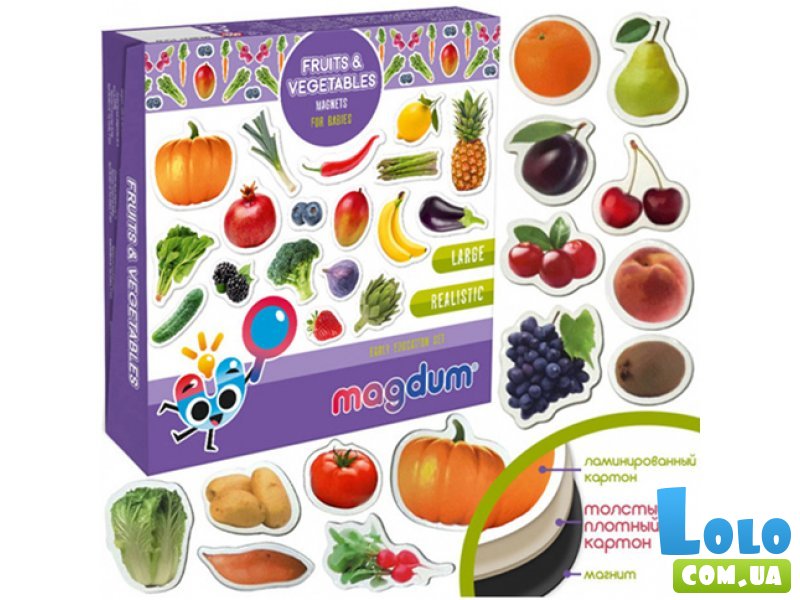 Набор магнитов Fruits and vegetables