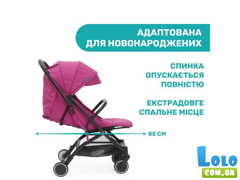 Прогулочная коляска Trolleyme Stroller, Chicco (розовая)