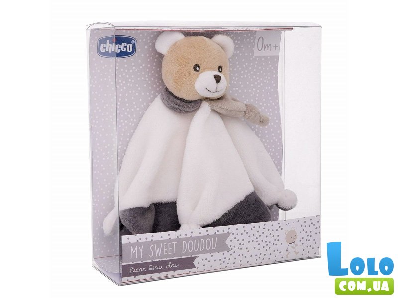 Мягкая игрушка Медвежонок с одеялом Dou Dou, Chicco, 27 см