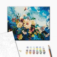 Картина по номерам Цветы голубизны © Anna Steshenko, Brushme (40х50 см)