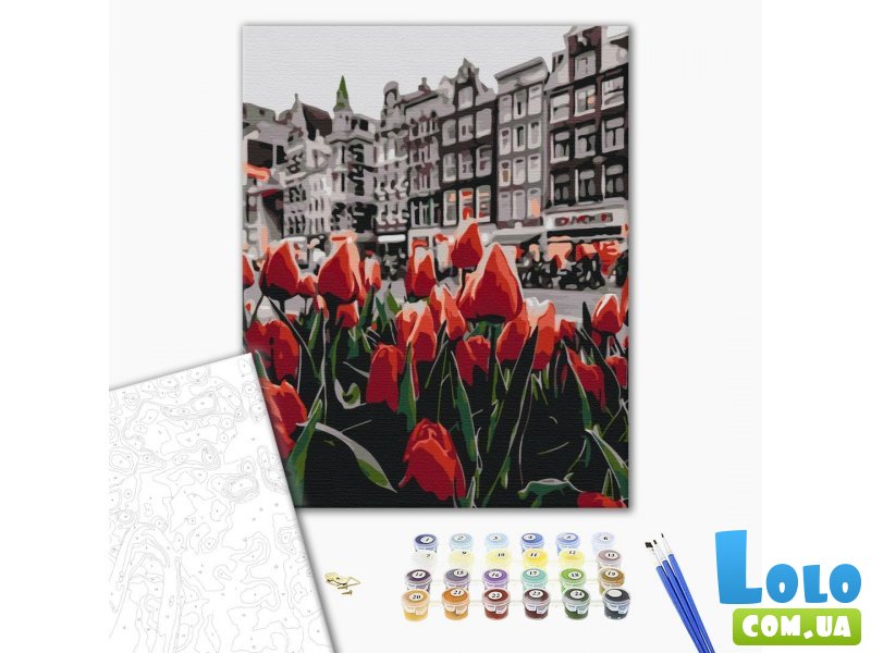 Картина по номерам Тюльпаны Амстердама, Brushme (40х50 см)