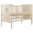 Кровать Медвежонок M-01, Babyroom, откидной бок, колеса (бук, слоновая кость)