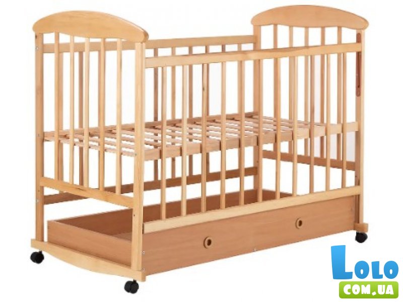 Кровать ОСЯ, Наталка, выдвижной ящик (ольха, светлая)