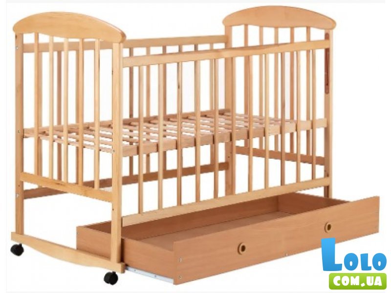 Кровать ОСЯ, Наталка, выдвижной ящик (ольха, светлая)