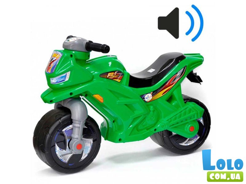 Мотоцикл - толокар с музыкальным рулем, Orion (зеленый)