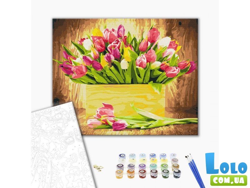 Картина по номерам Праздничные тюльпаны, Brushme (40х50 см)