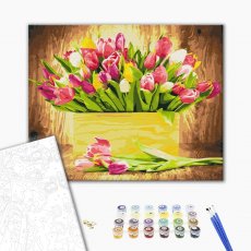 Картина по номерам Праздничные тюльпаны, Brushme (40х50 см)
