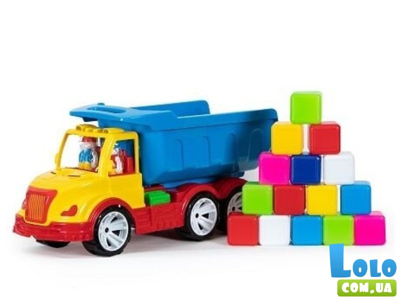 Машина Самосвал Mati с кубиками, Bamsic