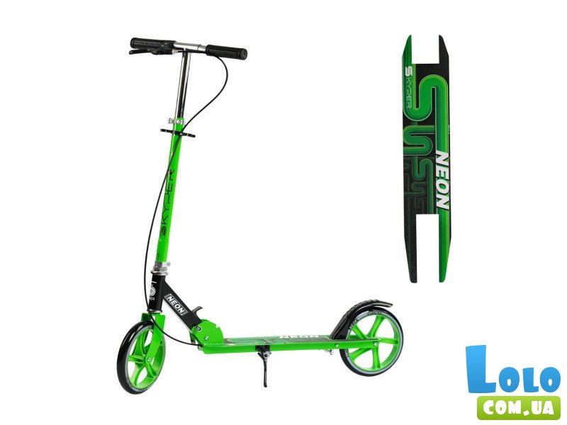 Самокат двухколесный Skyper Neon (салатовый)