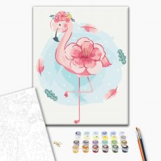 Картина по номерам Цветущий фламинго, Brushme (30х40 см)