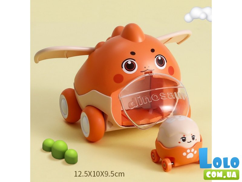 Набор машин Динозавр с катапультой (оранжевый)