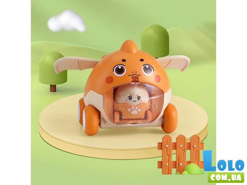 Набор машин Динозавр с катапультой (оранжевый)