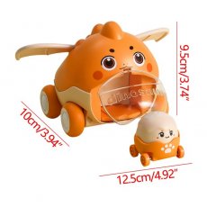 Набор машин Динозавр с катапультой (оранжевый)