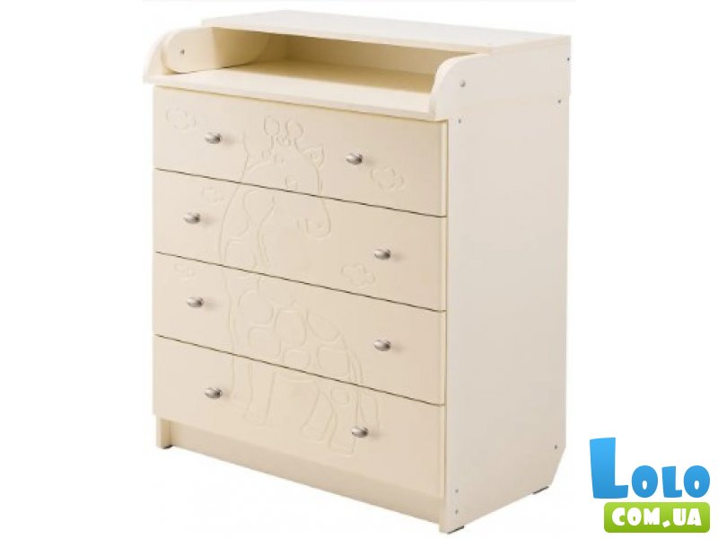 Пеленальный комод Жирафик, Babyroom (ваниль)