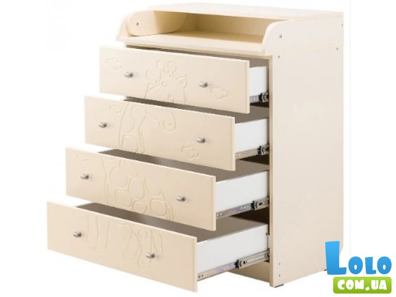 Пеленальный комод Жирафик, Babyroom (ваниль)