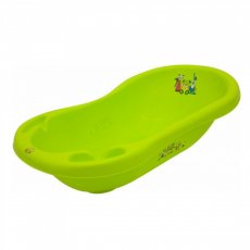 Ванная Bear & Friends, Maltex, со сливом и антискользящим ковриком (зеленая)