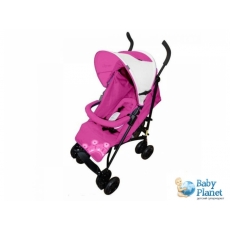 Прогулочная коляска-трость Everflo SK-168 (малиновая с принтом)