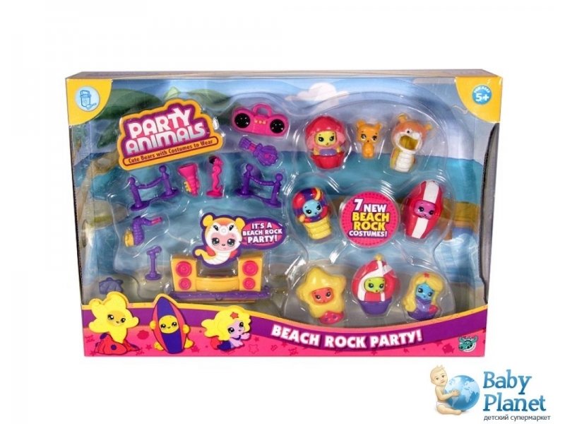 Игровой набор Party Animals "Пляжная рок-вечеринка" (PA60767)