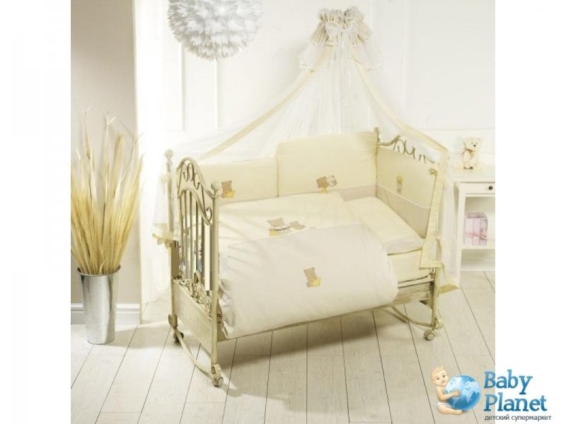 Постельный комплект Feretti Sleeping Bear Cream ПКФ6 (бежевый), 6 эл.