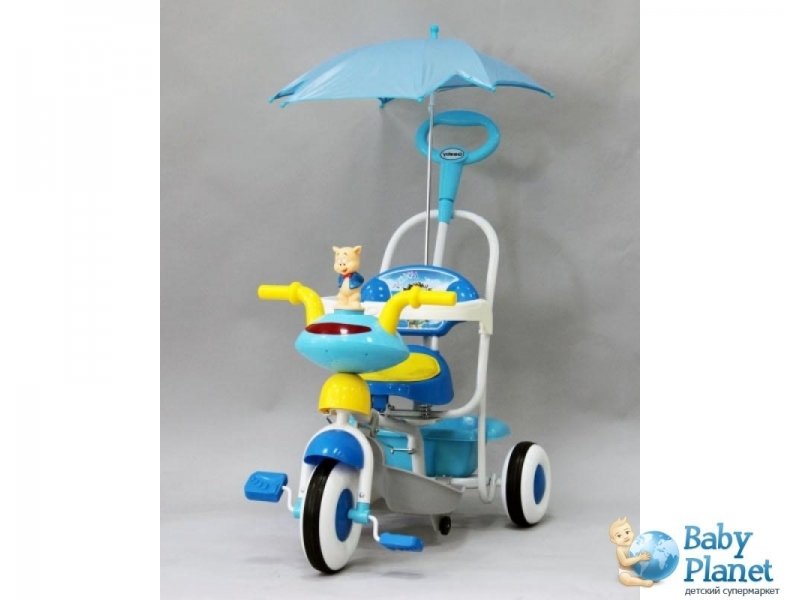 Велосипед трехколесный Geoby SR86S-XHW (голубой с желтым)